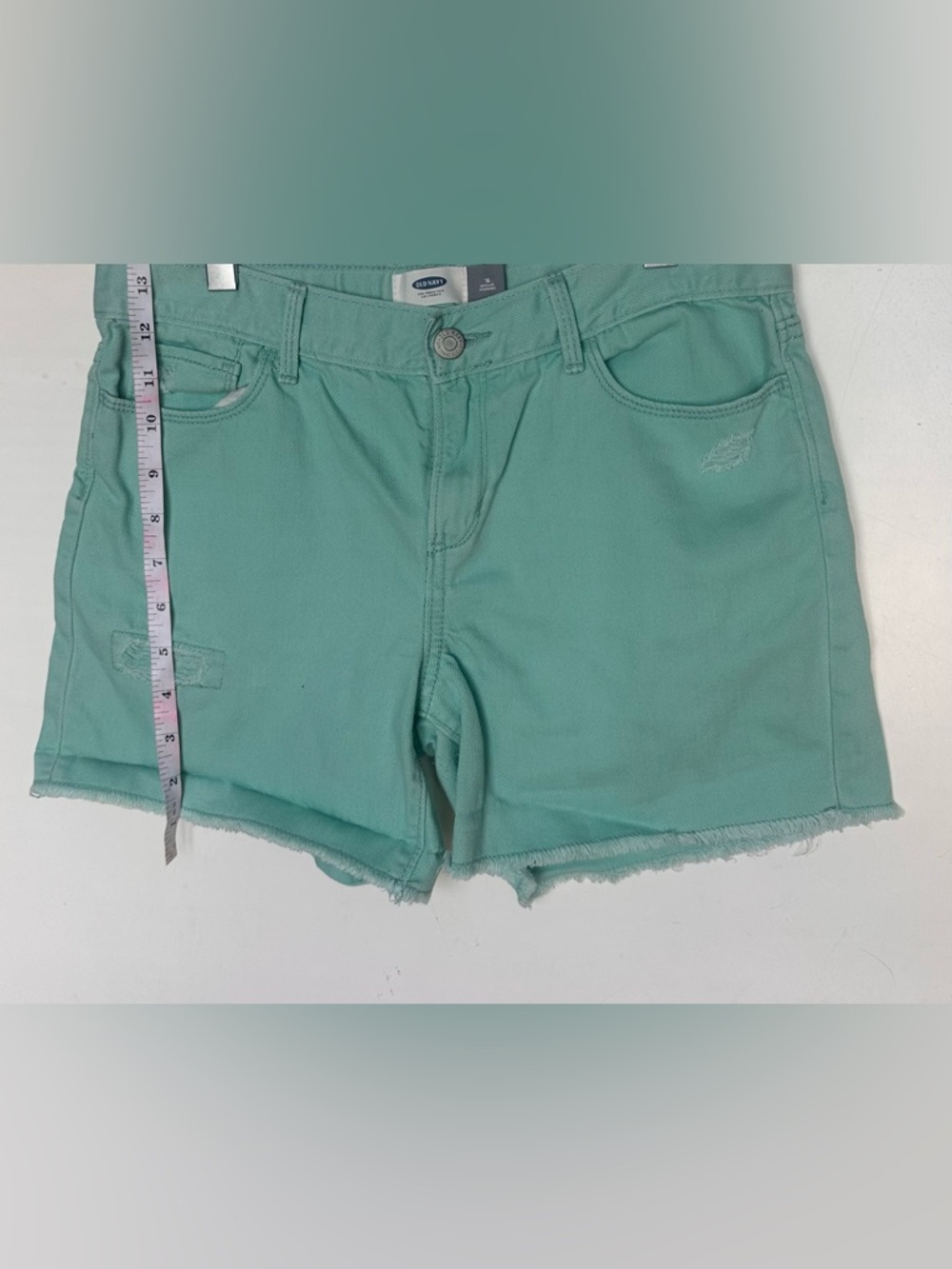 Old Navy Mint Green Denim Cutoff Shorts